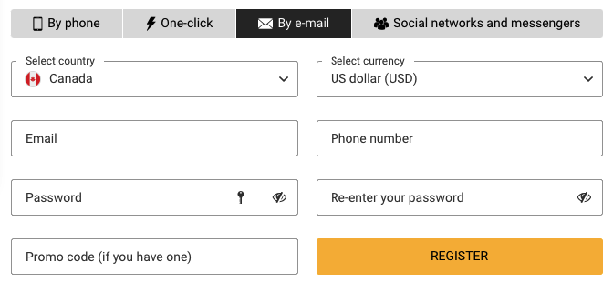 Melbet Registration by Email